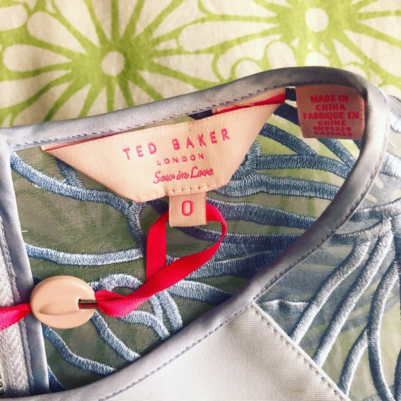 (SOLD) Ted Baker Lace Detail Skater Dress - Picture 7 of 8